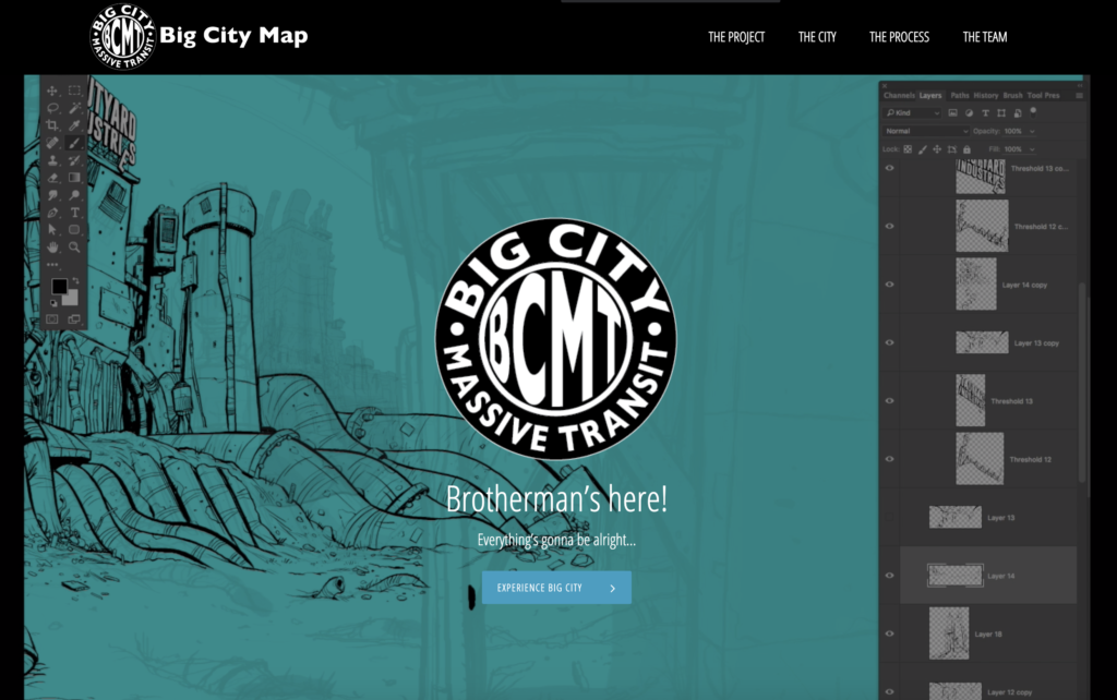 Screenshot of Big City Map website